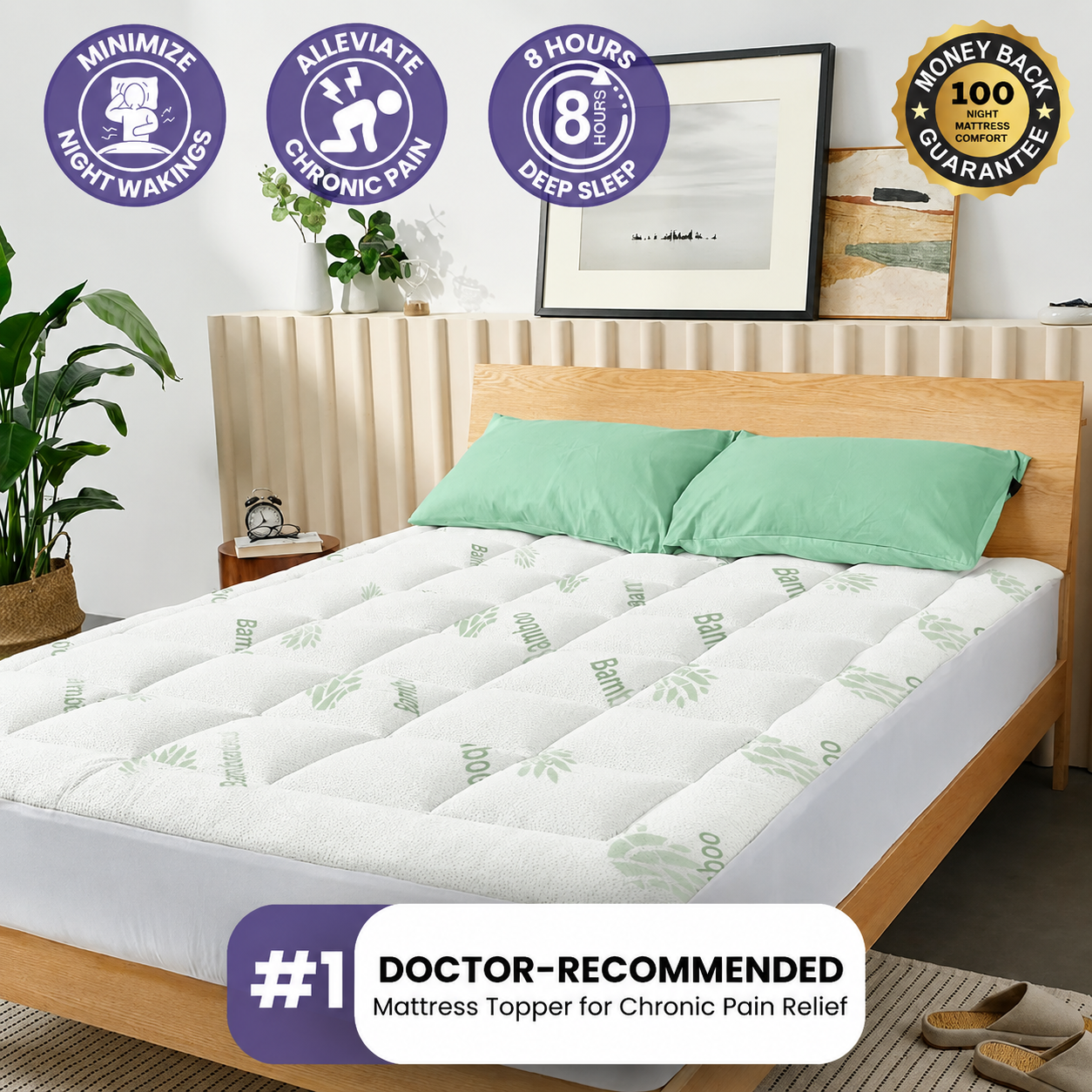 Droovii™ Bamboo Mattress Topper