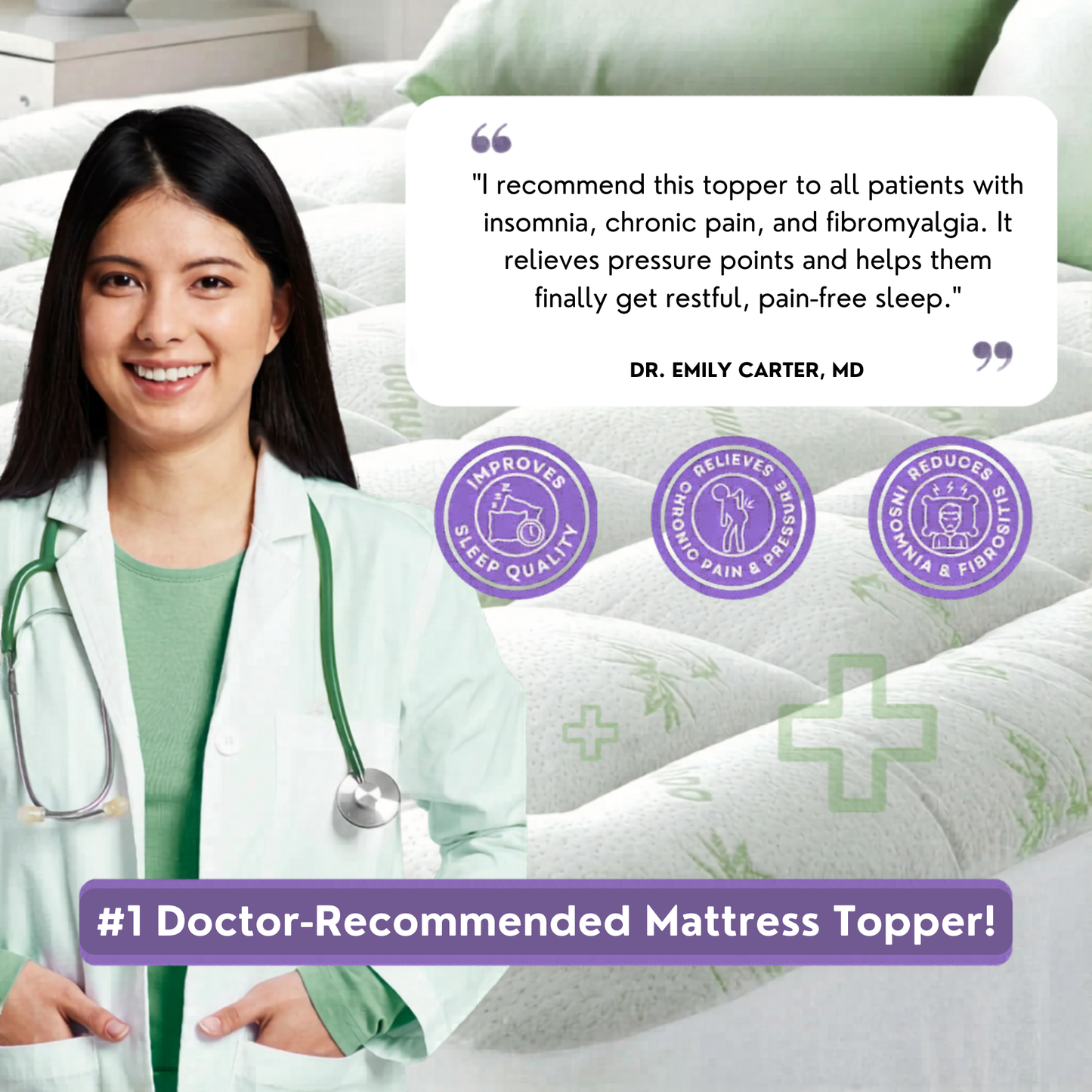 Droovii™ Bamboo Mattress Topper